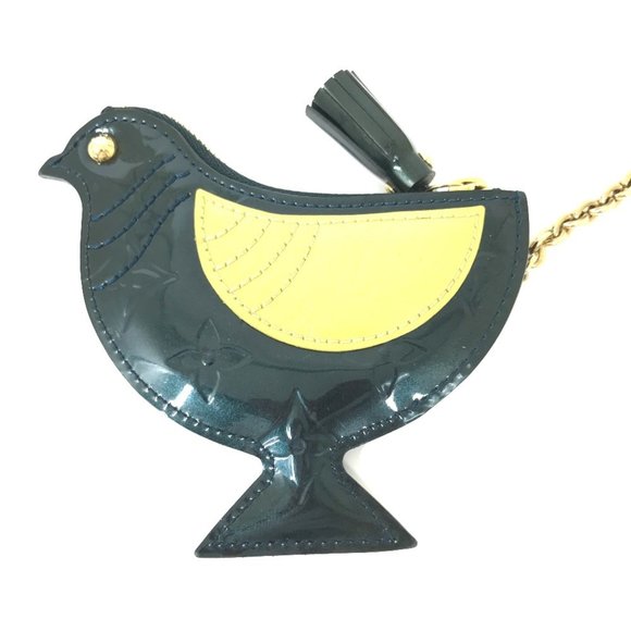 LOUIS VUITTON M91405 Monogram Vernis Pochette Oiseau Wallet Coin Purse Key Ri... - Picture 4 of 14